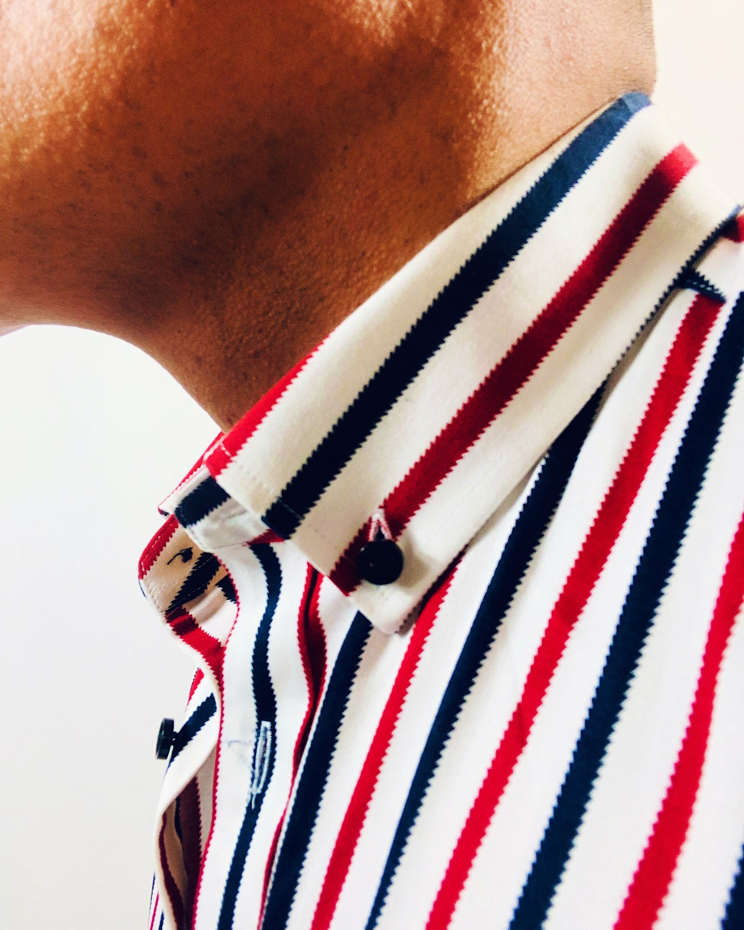 Classic Slim-Fit Red Lined Stripe Shirt LeBastille
