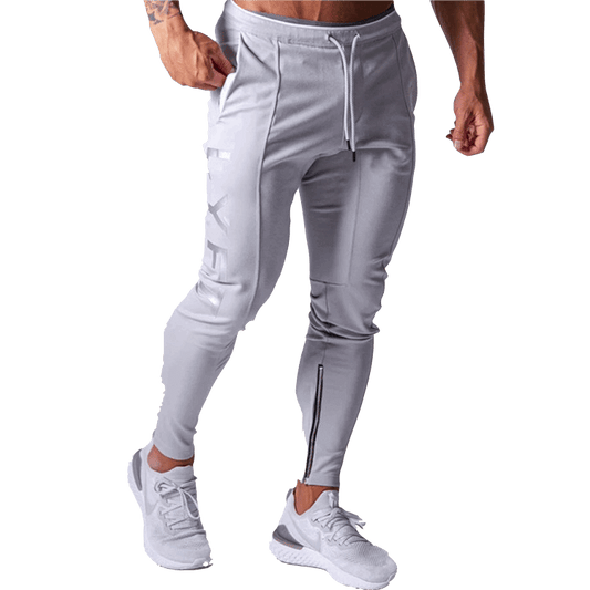 Shop at Le Bastille | Men's Tracksuit Pants | Light Grey Standard-Fit Design